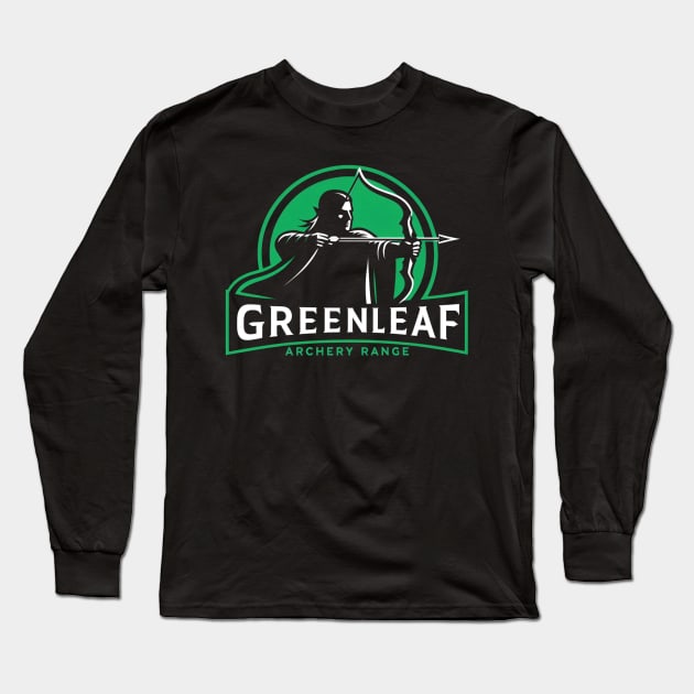 Greenleaf Archery Range - Green and Black - Fantasy Long Sleeve T-Shirt by Fenay-Designs